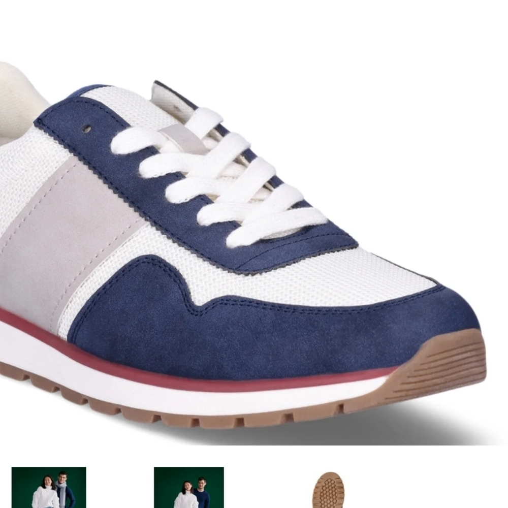 New Men's NOBO Casual Jogger Blue Memory Foam Sneakers Multi-color Size 9½